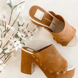 Dolce Vita Emol Heels in Pecan Suede